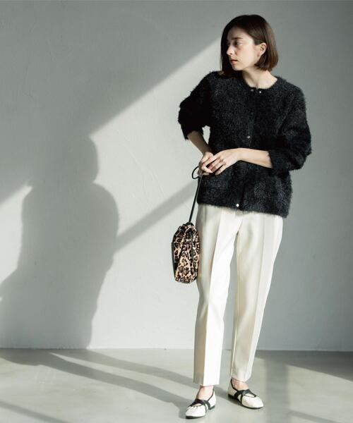 OPAQUE.CLIP（オペークドットクリップ）の「ウォームタッチ テーパードパンツ【洗濯機洗OK/ストレッチ】（その他パンツ・レディース・ブラック/ブラック系/オフホワイト・38/40/36/34/42）」の20枚目の写真