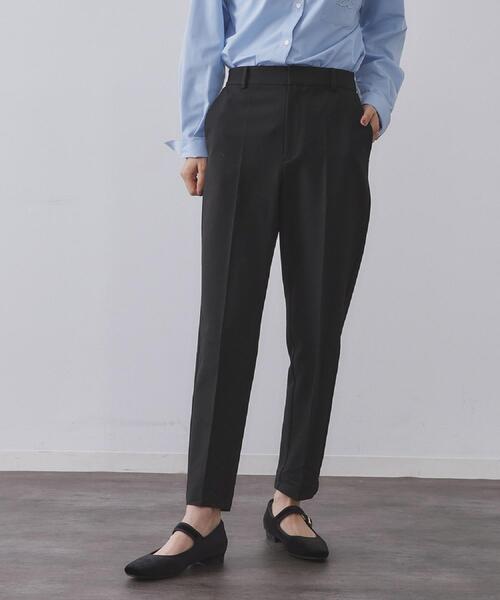 OPAQUE.CLIP（オペークドットクリップ）の「ウォームタッチ テーパードパンツ【洗濯機洗OK/ストレッチ】≪SS～LL≫（その他パンツ・レディース・ブラック/ブラック系/オフホワイト・38/40/36/34/42）」の5枚目の写真