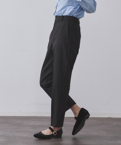 OPAQUE.CLIP（オペークドットクリップ）の「ウォームタッチ テーパードパンツ【洗濯機洗OK/ストレッチ】≪SS～LL≫（その他パンツ・レディース・ブラック/ブラック系/オフホワイト・38/40/36/34/42）」の6枚目の写真