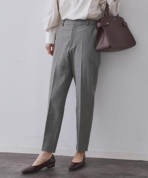 OPAQUE.CLIP（オペークドットクリップ）の「ウォームタッチ テーパードパンツ【洗濯機洗OK/ストレッチ】≪SS～LL≫（その他パンツ・レディース・ブラック/ブラック系/オフホワイト・38/40/36/34/42）」の22枚目の写真