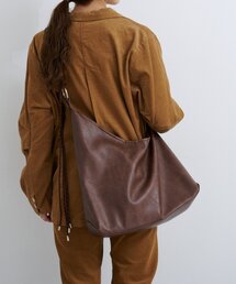 Kastane | 【A4サイズ/2WAY】B アシメレザーBAG(ショルダーバッグ)