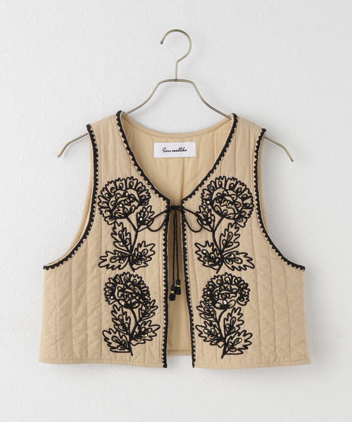 SARA MALLIKA × 6 ROKU EMBROIDERY ベスト SARA MALLIKA/サラマリカ】COTTON DORI EMBROIDERY VEST(その他