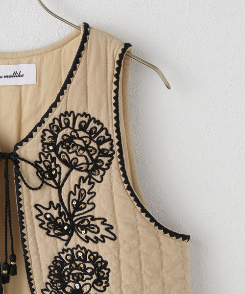 SARA MALLIKA サラマリカ　ベスト　刺繍 SARA MALLIKA/サラマリカ】COTTON DORI EMBROIDERY VEST（その他