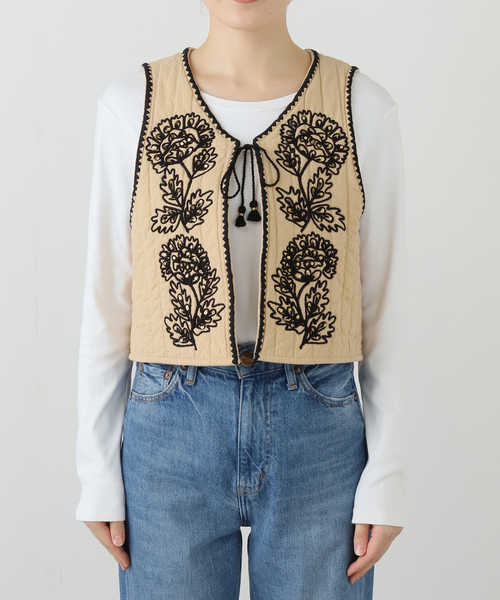 SARA MALLIKA/サラマリカ】COTTON DORI EMBROIDERY VEST（その他
