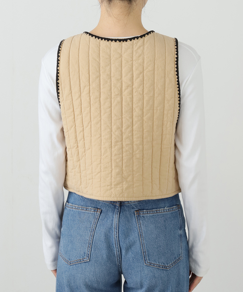 SARA MALLIKA × 6 ROKU EMBROIDERY ベスト サラマリカ Sara Mallika ベスト SARA MALLIKA × 6(ROKU