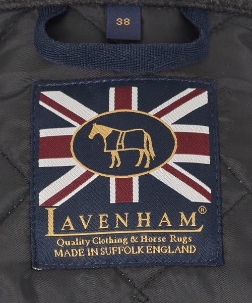 LAVENHAM（ラベンハム）の「LAVENHAM（ラベンハム）: 『DENSTON』 ウール フード キルティング ジャケット■（カバーオール・メンズ・チャコールグレー/ネイビー・40/36/42/38）」の11枚目の写真