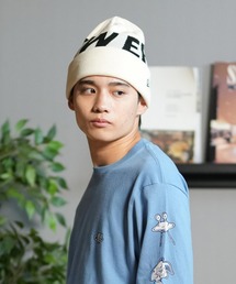 NEW ERA（ニューエラ）の「NEW ERA/ニューエラ ビーニー BASIC CUFF KN OWHI BLK MS 14884310（ニットキャップ/ビーニー）」