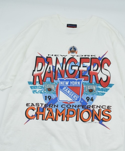 LABORATORY R（ラボラトリーアール）の「【USED】90’s MAGIC JOHNSON T’S “NHL New York Rangers” フットボール Tシャツ（Tシャツ/カットソー・メンズ・ホワイト・LARGE）」の2枚目の写真