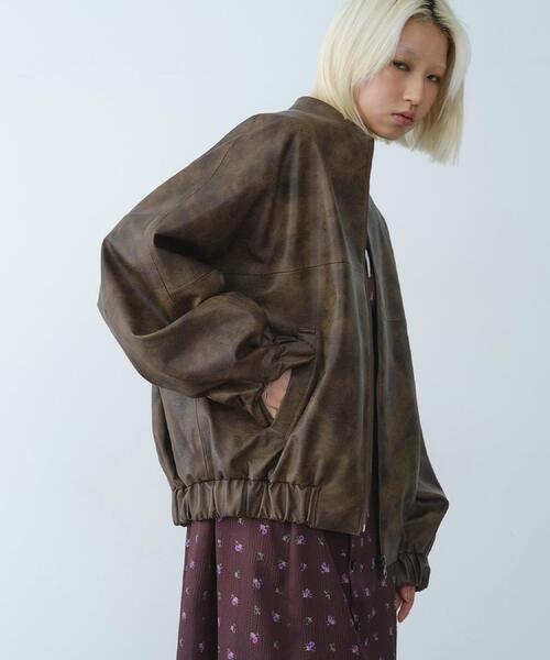 CODE A（コードエー）の「◆grain zip over blouson（ブルゾン・レディース・ブラウン系・00）」の3枚目の写真