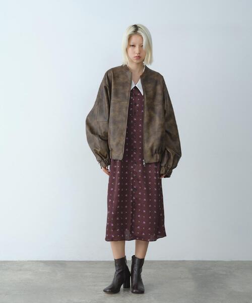 CODE A（コードエー）の「◆grain zip over blouson（ブルゾン・レディース・ブラウン系・00）」の4枚目の写真