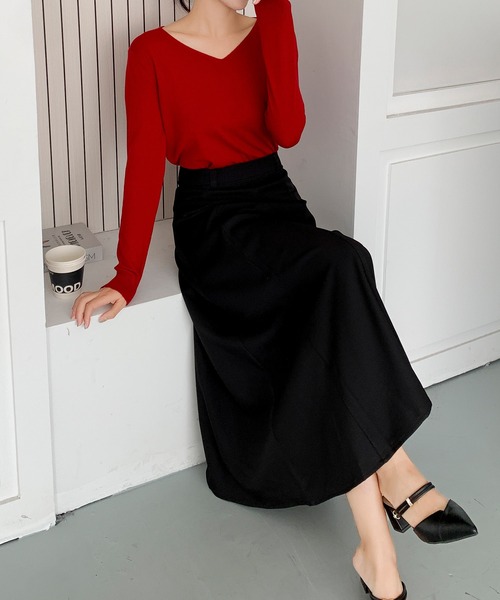 BANICO(バニコ)の「【BANICO】フレア ロングスカート(スカート・レディース・ブラック/グレー/ライトベージュ・LARGE/SMALL/MEDIUM)」の8枚目の写真