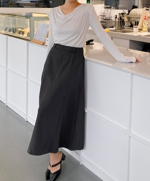 BANICO(バニコ)の「【BANICO】フレア ロングスカート(スカート・レディース・ブラック/グレー/ライトベージュ・LARGE/SMALL/MEDIUM)」の11枚目の写真