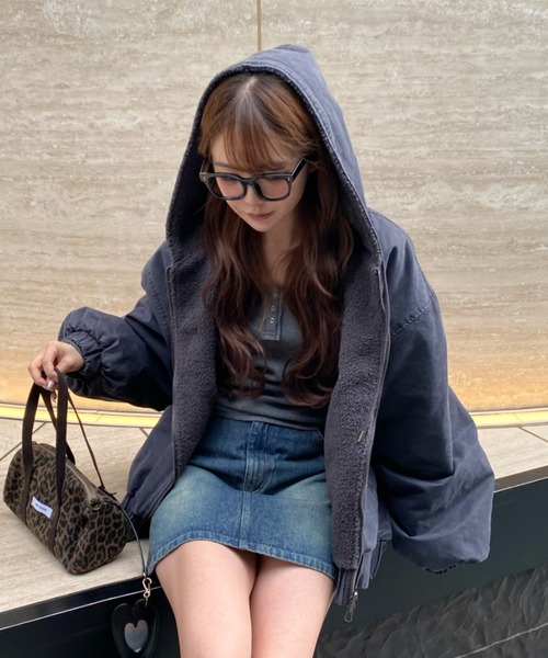 ohga パーカー　ブルゾン　ネイビー ohga パーカー ブルゾン ネイビー OHGA PARKA BLOUSON ネイビーオーガ