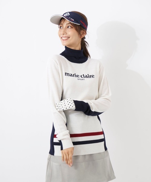 marie claire golf　マリ・クレールゴルフ　ハイネックニット　L marie claire golf マリ・クレールゴルフ ハイネックニット L