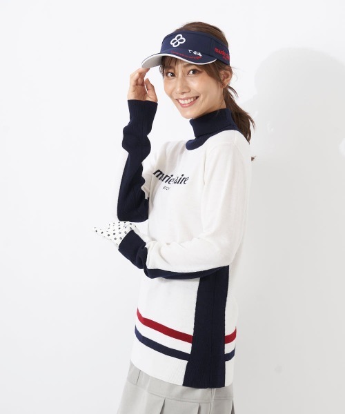 marie claire golf　マリ・クレールゴルフ　ハイネックニット　L セール】【marie claire/マリ.クレール】レディースハイネック