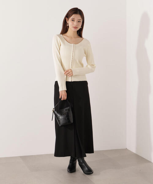 PROPORTION BODY DRESSING(プロポーションボディドレッシング)の「<ウォッシャブル>フロントホックニット / 1215270013(ニット/セーター・レディース・ダークグレー/ブルー/オフホワイト・FREE)」の14枚目の写真