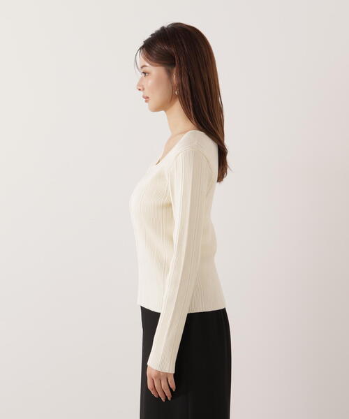 PROPORTION BODY DRESSING(プロポーションボディドレッシング)の「<ウォッシャブル>フロントホックニット / 1215270013(ニット/セーター・レディース・ダークグレー/ブルー/オフホワイト・FREE)」の19枚目の写真
