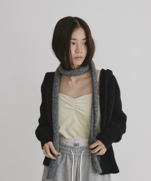 duei（デュイ）の「フーディニットカーディガン（カーディガン/ボレロ・レディース・ライム/ブラック/アイボリー・FREE）」の5枚目の写真