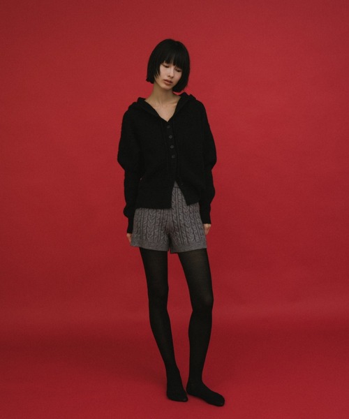 duei（デュイ）の「フーディニットカーディガン（カーディガン/ボレロ・レディース・ライム/ブラック/アイボリー・FREE）」の15枚目の写真