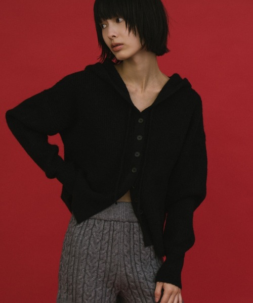 duei（デュイ）の「フーディニットカーディガン（カーディガン/ボレロ・レディース・ライム/ブラック/アイボリー・FREE）」の14枚目の写真