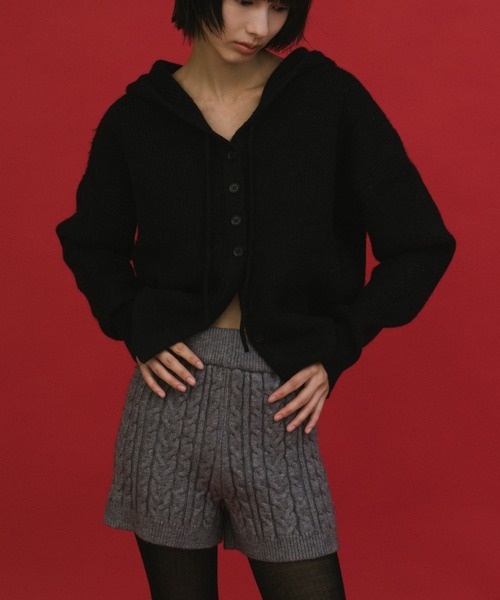 duei（デュイ）の「フーディニットカーディガン（カーディガン/ボレロ・レディース・ライム/ブラック/アイボリー・FREE）」の16枚目の写真