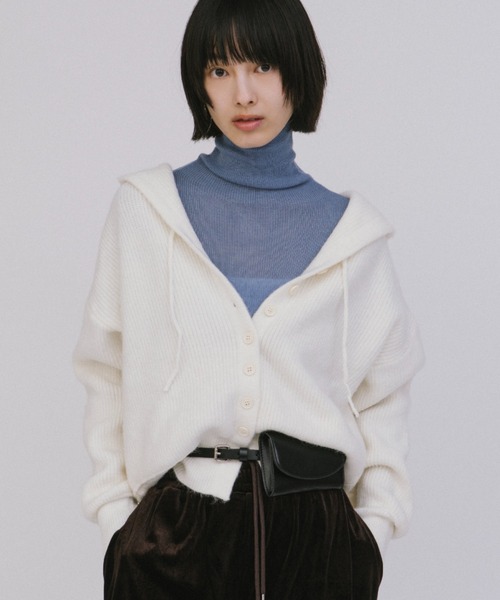 duei（デュイ）の「フーディニットカーディガン（カーディガン/ボレロ・レディース・ライム/ブラック/アイボリー・FREE）」の18枚目の写真