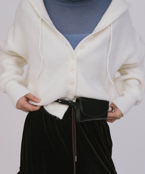 duei（デュイ）の「フーディニットカーディガン（カーディガン/ボレロ・レディース・ライム/ブラック/アイボリー・FREE）」の19枚目の写真