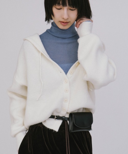 duei（デュイ）の「フーディニットカーディガン（カーディガン/ボレロ・レディース・ライム/ブラック/アイボリー・FREE）」の20枚目の写真