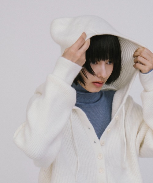 duei（デュイ）の「フーディニットカーディガン（カーディガン/ボレロ・レディース・ライム/ブラック/アイボリー・FREE）」の22枚目の写真