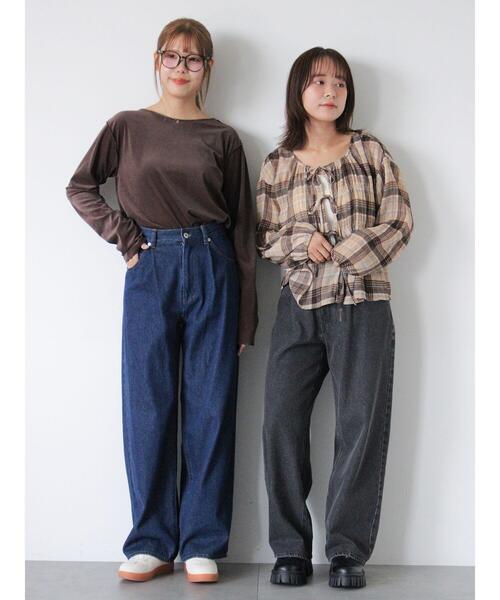 ehka sopo（エヘカソポ）の「チェックリボンブラウス（シャツ/ブラウス・レディース・グリーン/ベージュ/ブラック・F）」の15枚目の写真