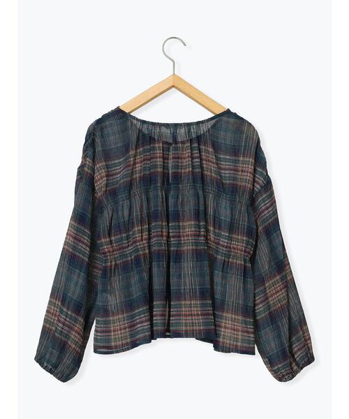 ehka sopo（エヘカソポ）の「チェックリボンブラウス（シャツ/ブラウス・レディース・グリーン/ベージュ/ブラック・F）」の19枚目の写真