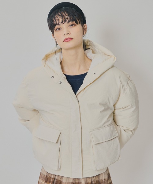 REDYAZEL(レディアゼル)の「フラップポケットファイバーダウンジャケット(ダウンジャケット/コート・レディース・オフホワイト/ブラウン系その他/グレー系その他/ブラック/ブラウン/ライトグレー・FREE)」の19枚目の写真