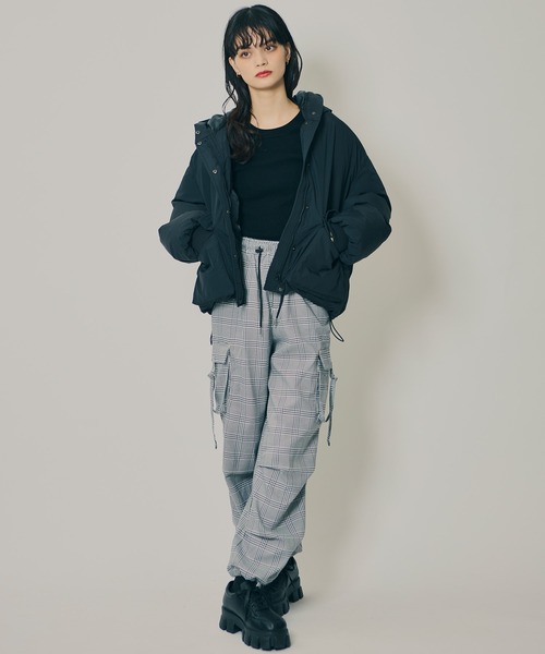 REDYAZEL(レディアゼル)の「フラップポケットファイバーダウンジャケット(ダウンジャケット/コート・レディース・オフホワイト/ブラウン系その他/グレー系その他/ブラック/ブラウン/ライトグレー・FREE)」の9枚目の写真