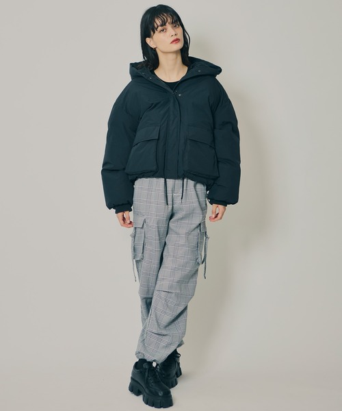 REDYAZEL(レディアゼル)の「フラップポケットファイバーダウンジャケット(ダウンジャケット/コート・レディース・オフホワイト/ブラウン系その他/グレー系その他/ブラック/ブラウン/ライトグレー・FREE)」の10枚目の写真