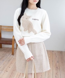 clear | ネコフェザー長袖ニットトップス[着回し力抜群 ガーリー]≪AW新作≫(ニット/セーター)