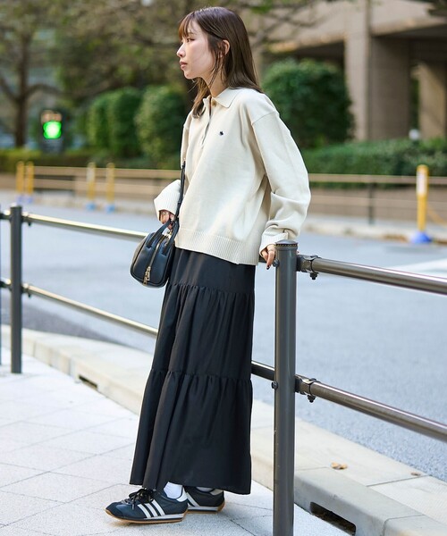 POLO BCS（ポロ ビーシーエス）の「【POLO BCS（ポロ・ビーシーエス）別注】 襟付きポロニット（WEB限定カラーあり）（ニット/セーター・レディース・ブラック/ベージュ/ブラウン/レッド/ネイビー・M/L）」の11枚目の写真