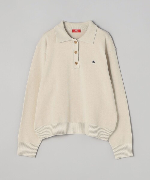 POLO BCS（ポロ ビーシーエス）の「【POLO BCS（ポロ・ビーシーエス）別注】 襟付きポロニット（WEB限定カラーあり）（ニット/セーター・レディース・ブラック/ベージュ/ブラウン/レッド/ネイビー・M/L）」の20枚目の写真