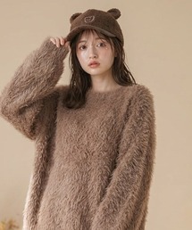 DIP IN CHOCOLATE（ディップインチョコレート）の「ベアモチーフボアキャップ【DIP INC HOCOLATE】（キャップ）」