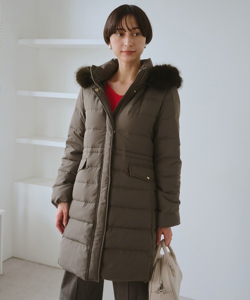 再値下げ❗️ベェロフォンナ　ダウンコート セール】【GREEN DOWN/グリーンダウン】ファー付きダウンロングコート