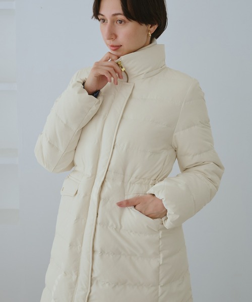 ROPE' PICNIC（ロペピクニック）の「【GREEN DOWN/グリーンダウン】ファー付きダウンロングコート/一部WEB限定カラー（ダウンジャケット/コート・レディース・ブラック/ダークブラウン/オフホワイト・S/M）」の16枚目の写真