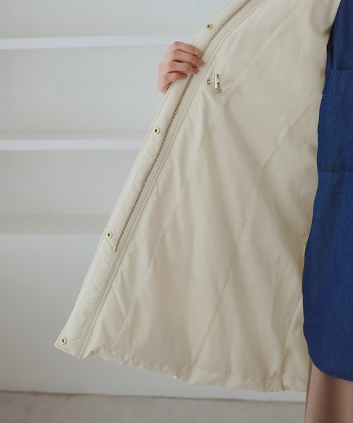 ROPE' PICNIC（ロペピクニック）の「【GREEN DOWN/グリーンダウン】ファー付きダウンロングコート/一部WEB限定カラー（ダウンジャケット/コート・レディース・ブラック/ダークブラウン/オフホワイト・S/M）」の19枚目の写真