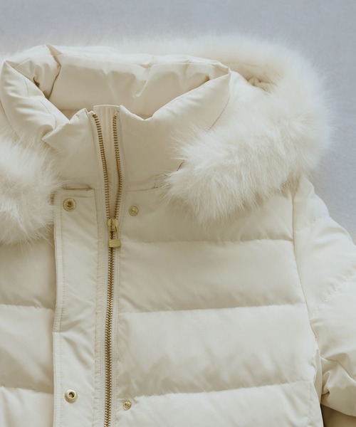 ROPE' PICNIC（ロペピクニック）の「【GREEN DOWN/グリーンダウン】ファー付きダウンロングコート/一部WEB限定カラー（ダウンジャケット/コート・レディース・ブラック/ダークブラウン/オフホワイト・S/M）」の22枚目の写真