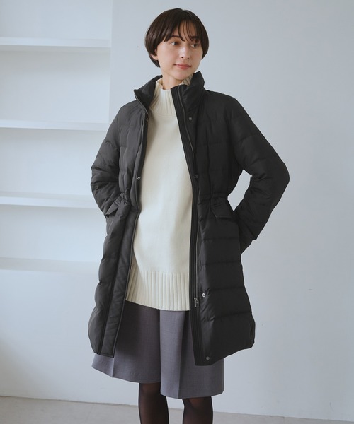 セール】【GREEN DOWN/グリーンダウン】ファー付きダウンロングコート