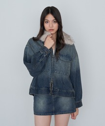 RAY CASSIN | ファー衿取り外しデニムブルゾン / Gジャン(ブルゾン)