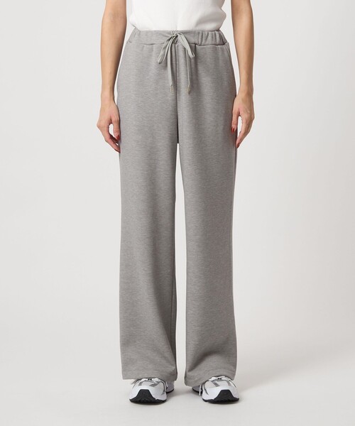 green label relaxing（グリーンレーベルリラクシング）の「ウラキモウ ピケ パンツ（スウェットパンツ・レディース・ブラック/グレー・FREE）」の11枚目の写真