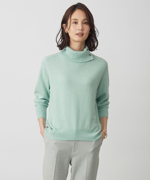 J.PRESS(ジェイプレス)の「CASHMERE BLEND 襟付き ニット(ニット/セーター・レディース・レッド系/ベージュ系/ライトグレー系/ブルー系/ふじ色系/ライトグリーン系・T15/T13)」の3枚目の写真