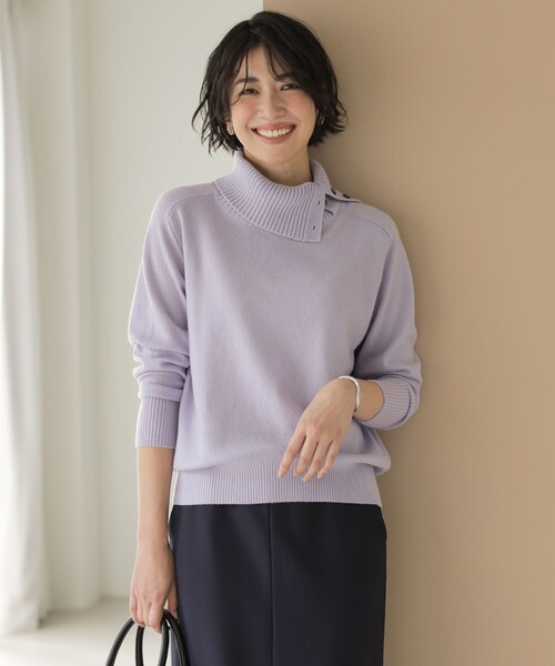 J.PRESS(ジェイプレス)の「CASHMERE BLEND 襟付き ニット(ニット/セーター・レディース・レッド系/ベージュ系/ライトグレー系/ブルー系/ふじ色系/ライトグリーン系・T15/T13)」の5枚目の写真