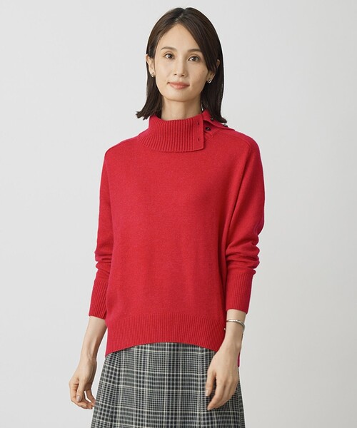 J.PRESS(ジェイプレス)の「CASHMERE BLEND 襟付き ニット(ニット/セーター・レディース・レッド系/ベージュ系/ライトグレー系/ブルー系/ふじ色系/ライトグリーン系・T15/T13)」の6枚目の写真