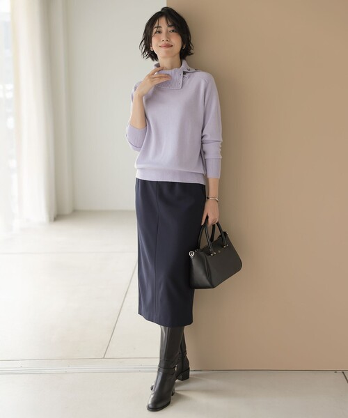 J.PRESS(ジェイプレス)の「CASHMERE BLEND 襟付き ニット(ニット/セーター・レディース・レッド系/ベージュ系/ライトグレー系/ブルー系/ふじ色系/ライトグリーン系・T15/T13)」の8枚目の写真