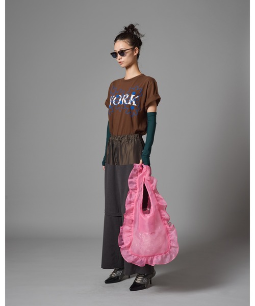 L.H.P（エルエイチピー）の「NON TOKYO/ノントーキョー/２WAYバイカラースラックス（スラックス・レディース・ブラック/グレー/サックスブルー・1/2）」の7枚目の写真